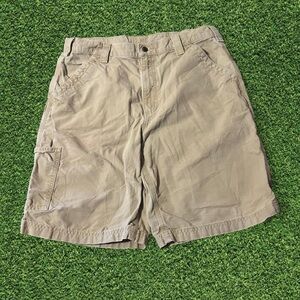 Carhartt Shorts Men's Size 36 khaki Carpenter Utility Workwear B147 DKH‎